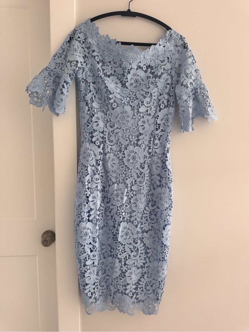 Paper Dolls London Crochet Off Shoulder Lace Midi Dress size 8